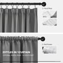 Thumbnail 3 de Deconovo Grey Blackout Curtains 46 x 54 inches 🏠