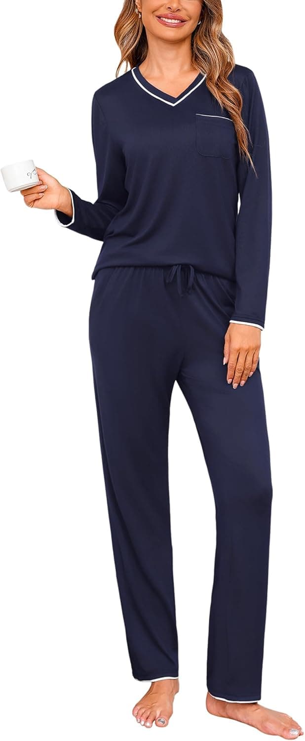 Demegimi Womens Pajamas Set Cotton 1-piece nightwear 🛏️