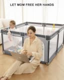 Thumbnail 4 de derimkcoa Baby Playpen 130x130x66cm playpen for toddlers 🧸