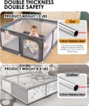 Thumbnail 6 de derimkcoa Baby Playpen 130x130x66cm playpen for toddlers 🧸