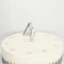 Thumbnail 2 de DERVENTA Large Birthday Candle 3D Silver 3.7in 🤍🎉