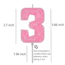 Thumbnail 4 de DERVENTA Number 3 Macaron Pink 3.7 inch candle 🎂