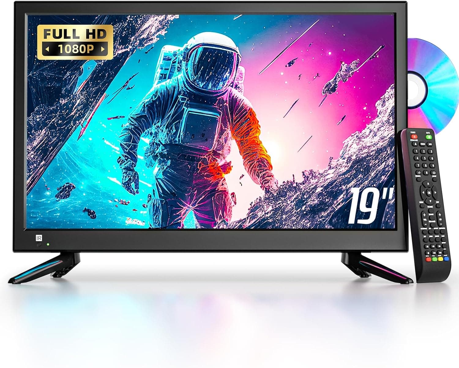 Desobry 19 inch 1080P mini TV with DVD 📺