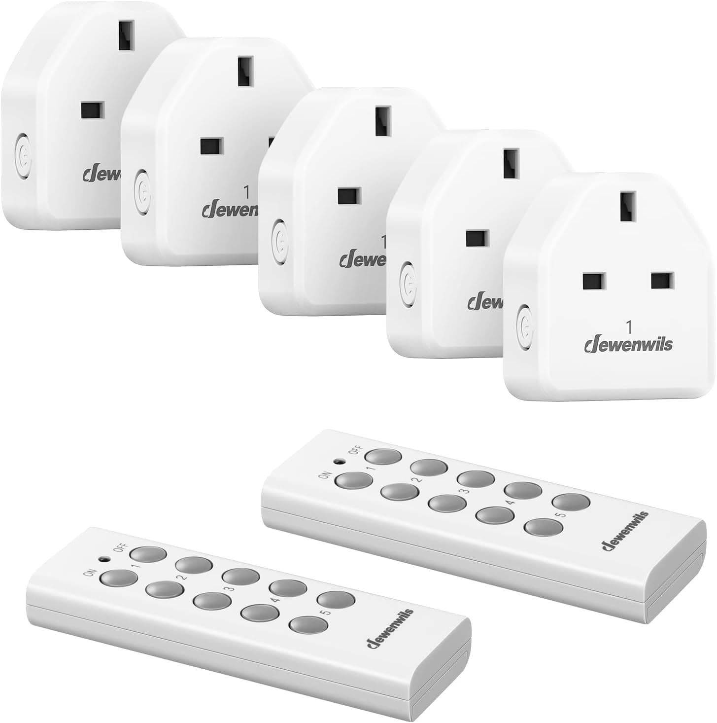 DEWENWILS 5-socket wireless remote plug 13A 📺
