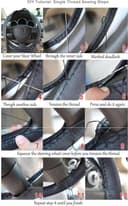 Thumbnail 1 de DIY Steering Wheel Cover Soft Leather Beige 🎯