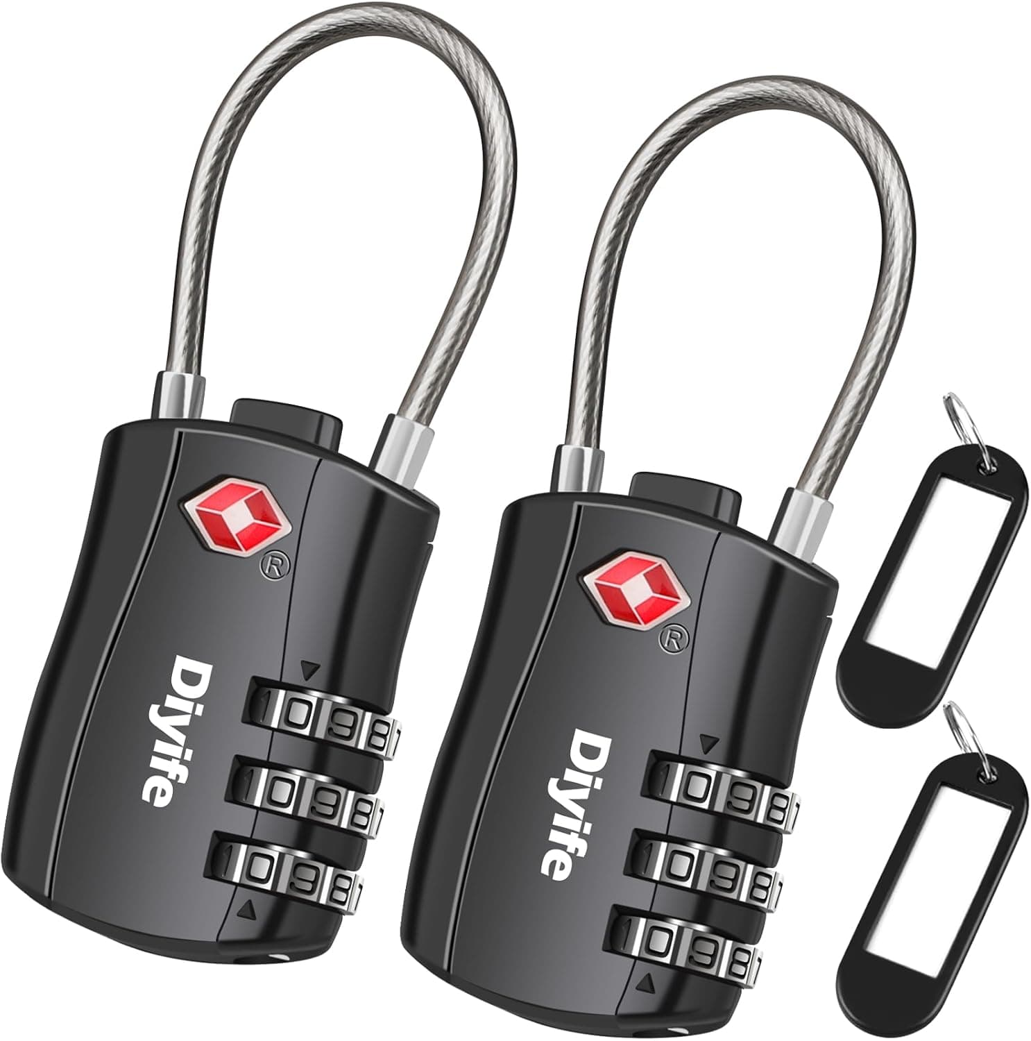 Diyife TSA Luggage Locks 3-digit combo pack 🔒