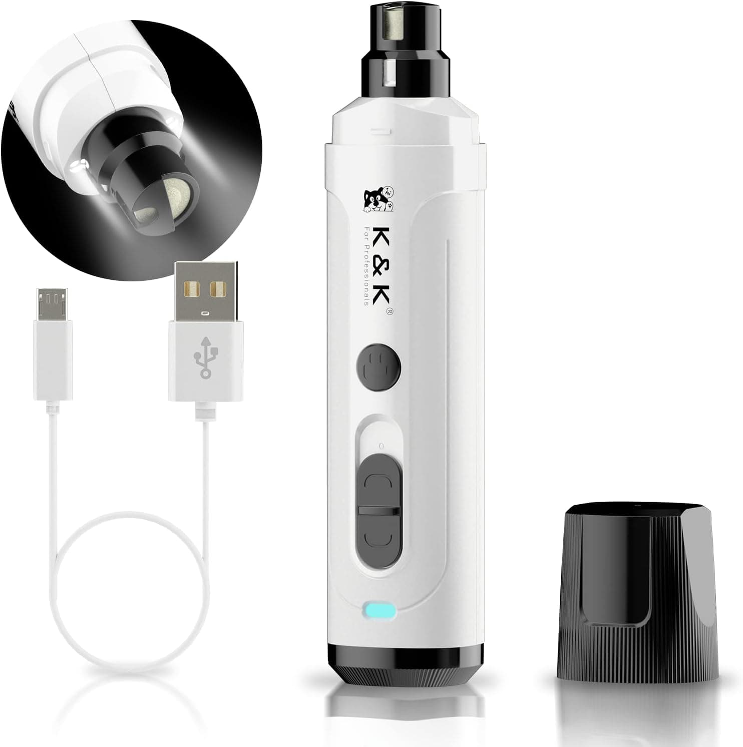 K&K Dog Nail Grinder 2‑Speed electric trimmer 🐶