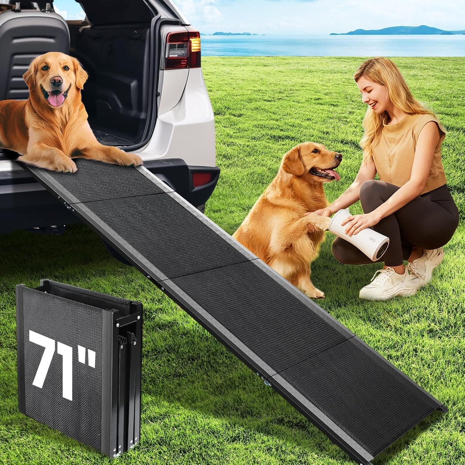 Dog Ramp 180cm for Large Dogs, 113kg capacity 🐾
