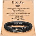 Thumbnail principal de D Dongjiangjin Leather Bracelet for Men 🎁