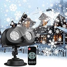Double-Head Snowflake Projector Light 180° outdoor projector 📷