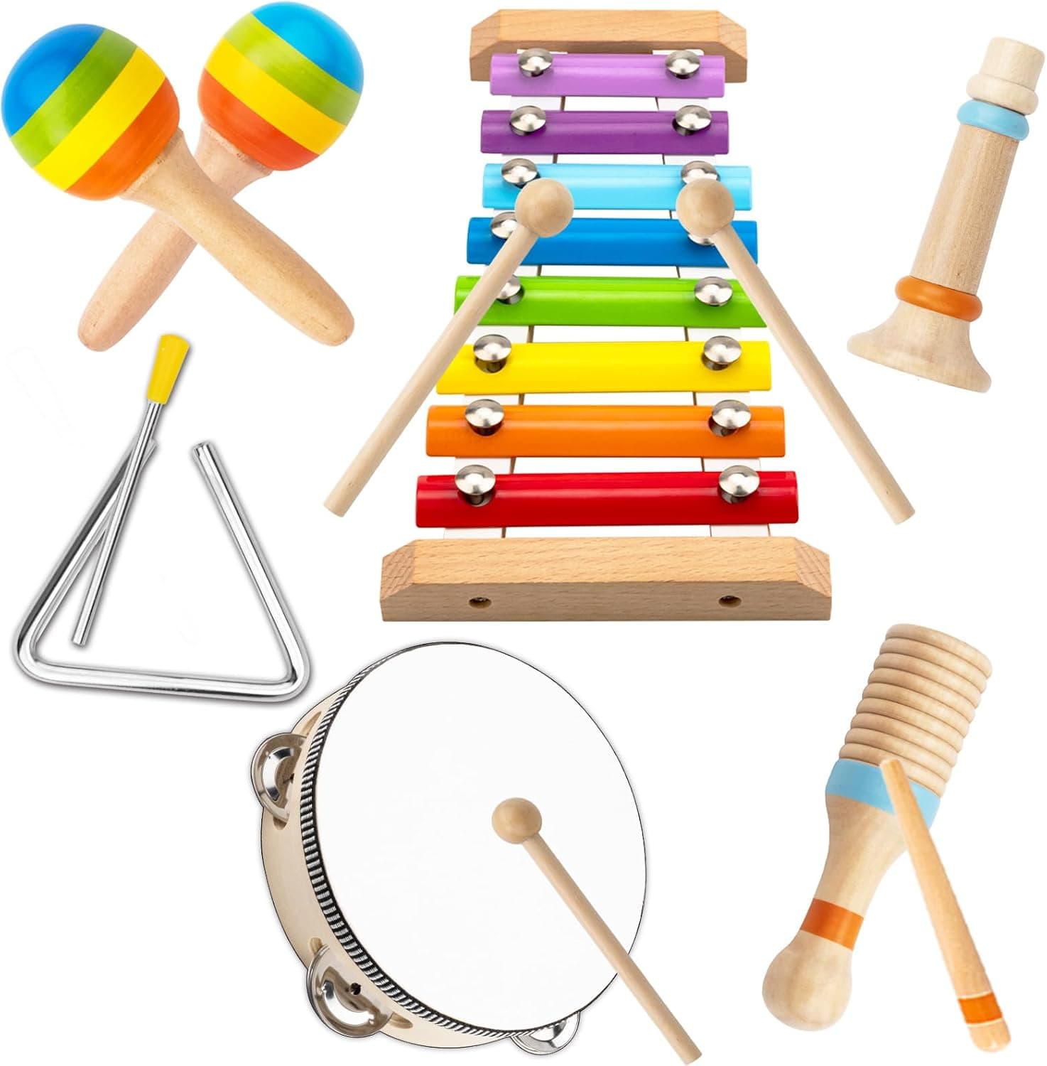 DQMOON Wooden Montessori Music Toy Set for 1‑3 yrs 🎵