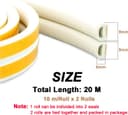 Thumbnail 1 de Draught Excluder Tape Type D 20m, Weather Stripping 🪟