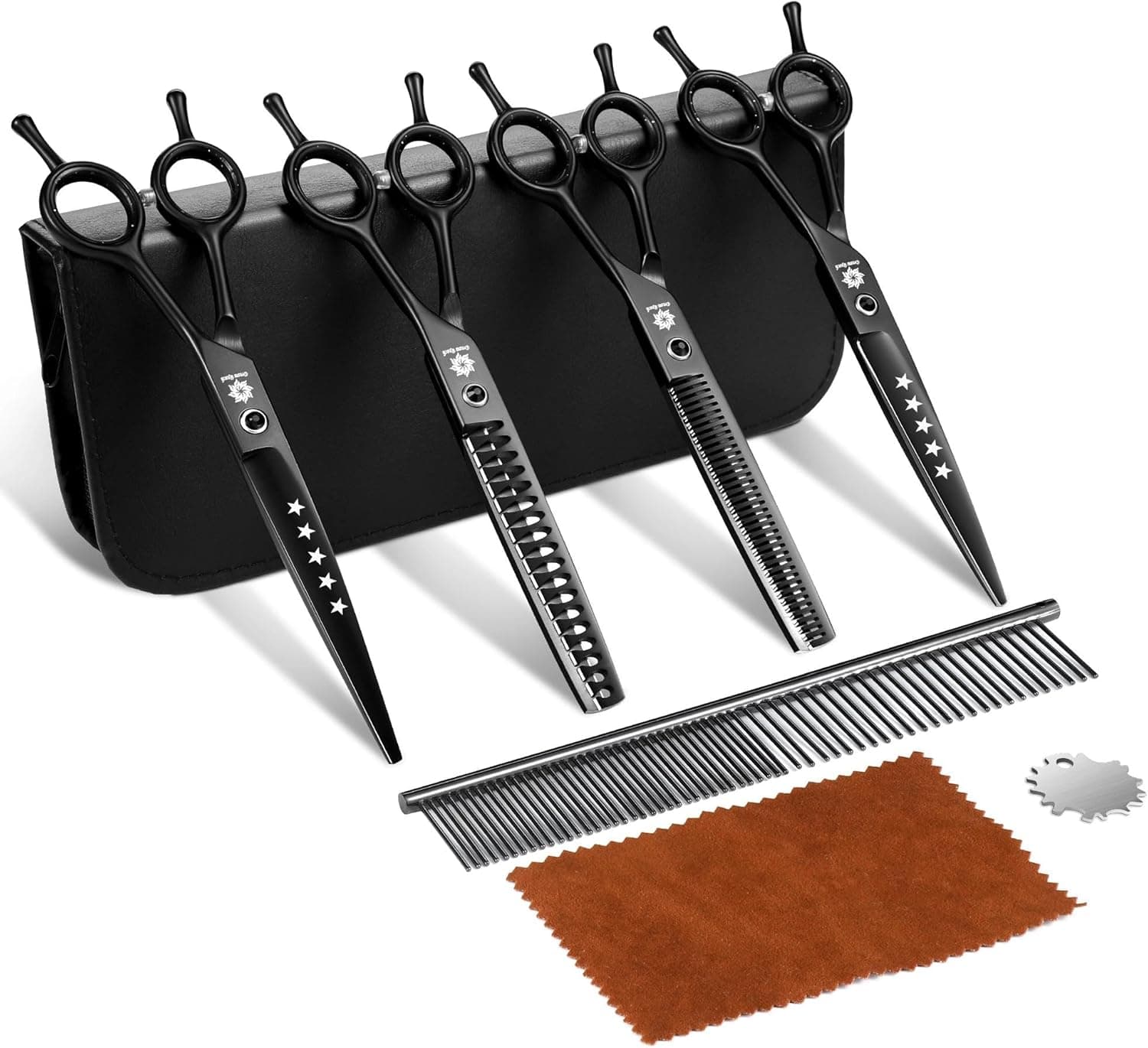 Dream Reach 7" Dog Grooming Scissors Kit — 6-piece set ✂️