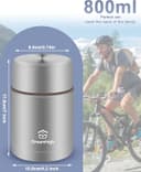 Thumbnail 5 de Dreamhigh Thermal Food Flask 800ml, 12h hot/cold 🥣