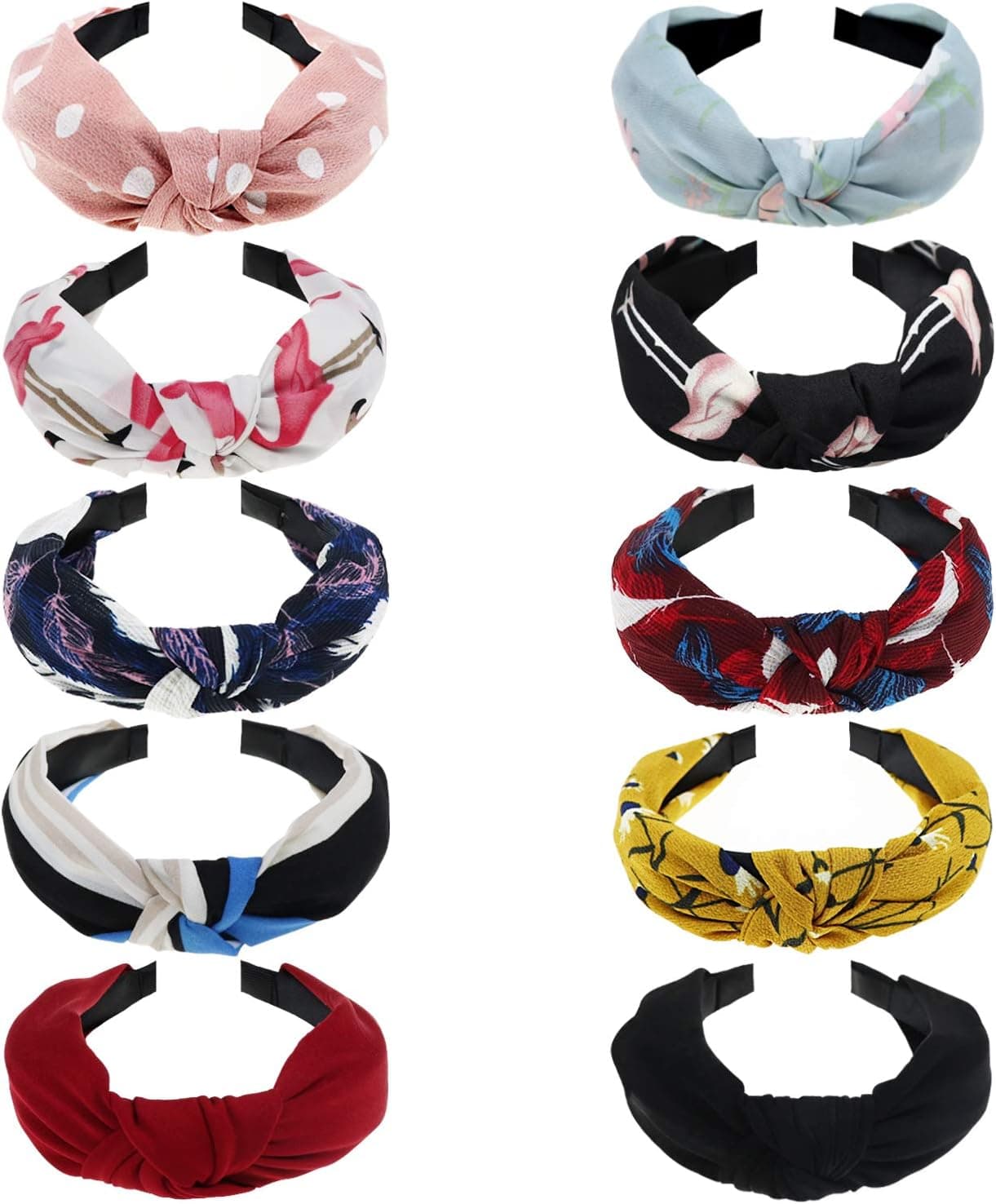 DRESHOW Headbands for Women 10 Pack Mixed Prints ⌚
