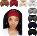 Thumbnail principal de DRESHOW 8 Pack Turban Headbands for Women Wide Head Wraps ♀️🎀?