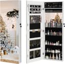 Thumbnail principal de Dripex White Jewelry Organiser Wardrobe — Lockable Jewellery Mirror 🎁