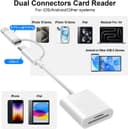 Thumbnail 1 de Dual Connectors Dual Slots SD Card Reader for iPhone 📷