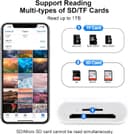 Thumbnail 2 de Dual Connectors Dual Slots SD Card Reader for iPhone 📷