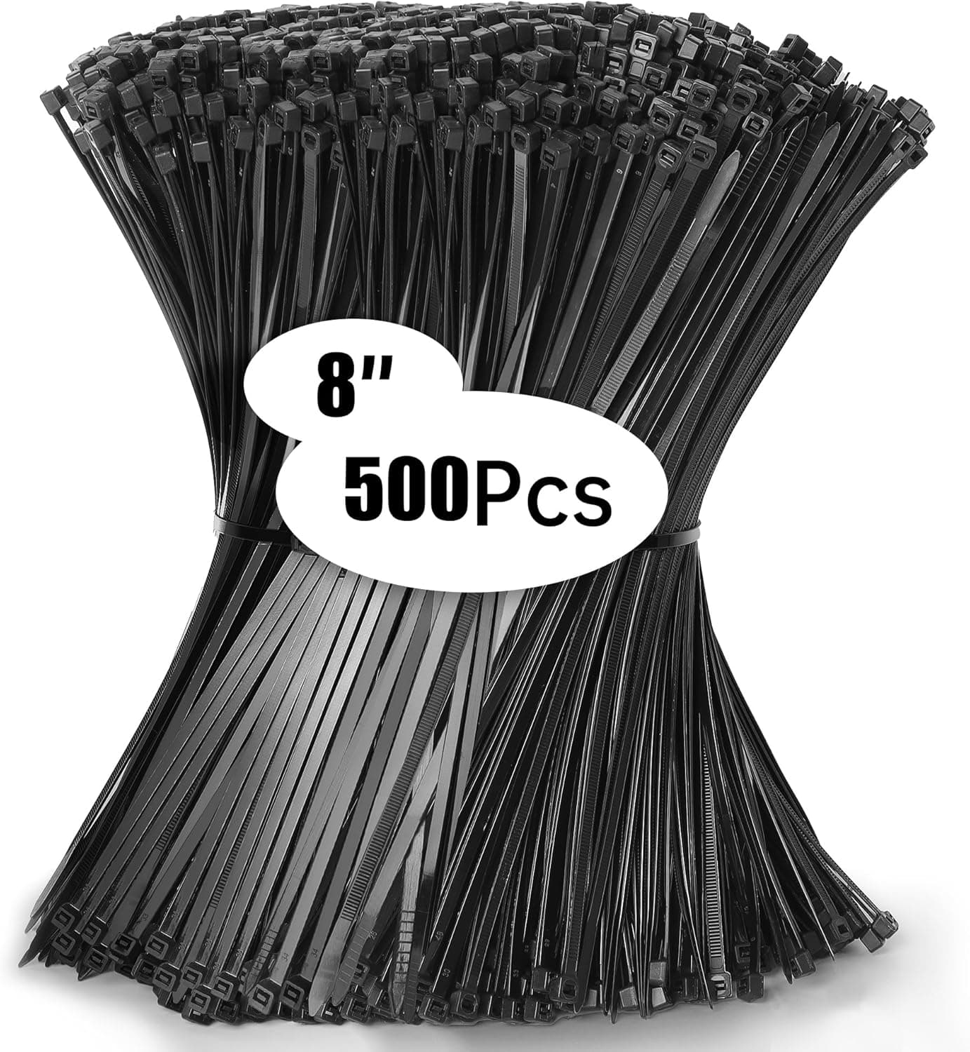 DUNSOO 500 Pack Black Cable Ties, 200mm x 4.8mm Premium Nylon Zip Ties, Heavy Duty Tie Wraps for Wire Management, Home, Garden, Office and DIY
DUNSOO 500 Pack Black Cable Ties, 200mm x 4.8m…