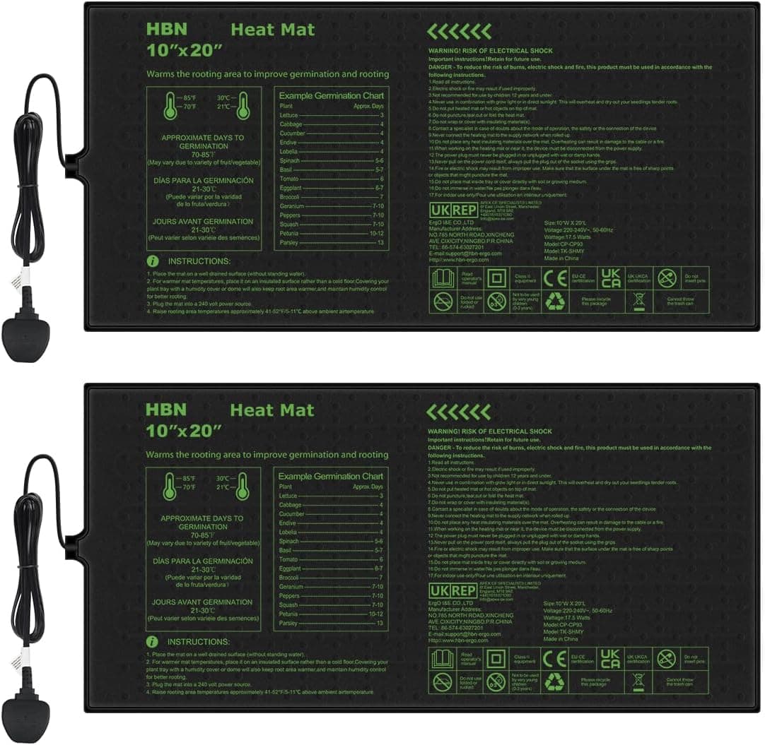 Durable Seedling Heat Mat 10"×20" for Seedlings 🌱