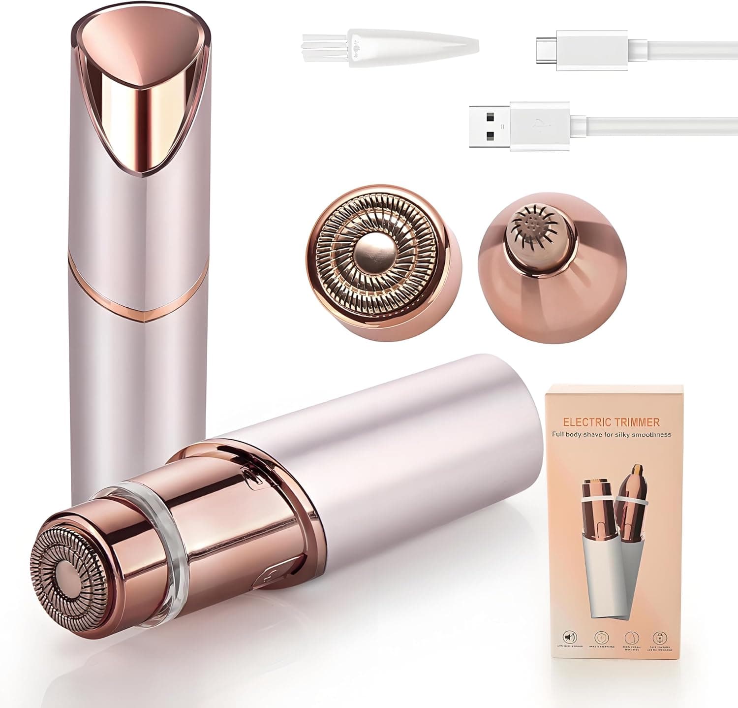 EDIMENS 2‑in‑1 Facial Hair Remover USB Rechargeable ✂️