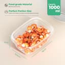 Thumbnail 5 de EFISH 1000ml Rectangle Plastic Portion Boxes 10pcs 🍱