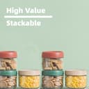 Thumbnail 2 de Eidoct 10oz Glass Jar Set for Overnight Oats 3-Pack 🫙