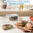 Thumbnail 6 de Eidoct Glass Containers with Lids 1050ml/370ml 10 Pack 📦