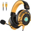 Thumbnail principal de EKSA E900Pro Gaming Headset for PC PS5 PS4, Wired Headphones with Detachable Noise Cancelling Mic, 7.1 Surround Sound, USB&3.5mm Cable, LED Light, Over-Ear USB Gaming Headphones for Xbox One (Yellow)
EKSA E900Pro Gaming Headset for PC PS5 PS4,…
