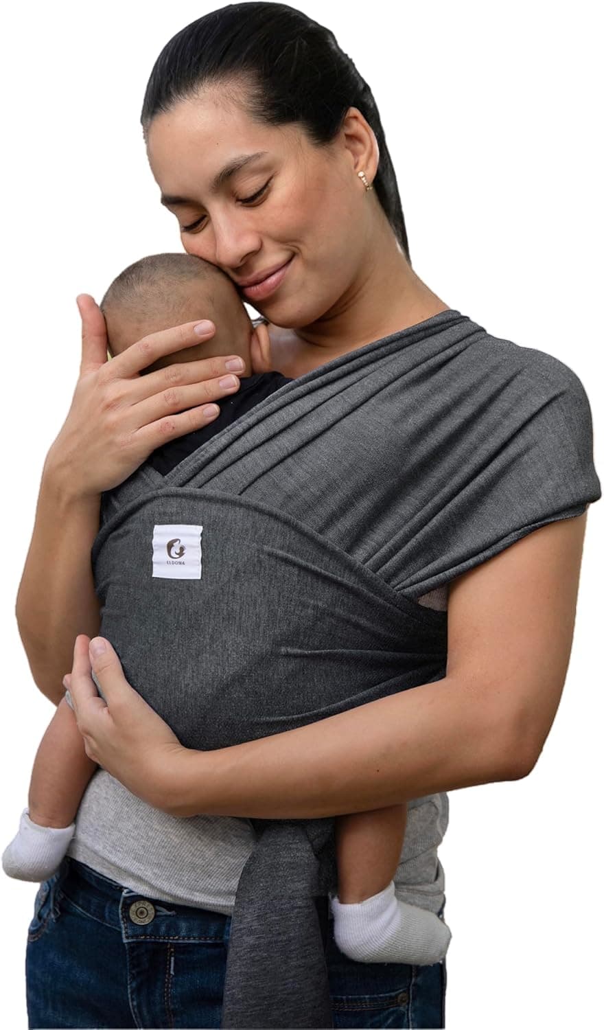 ELDOMA Dark Grey Baby Wrap Carrier for Newborns 🍼