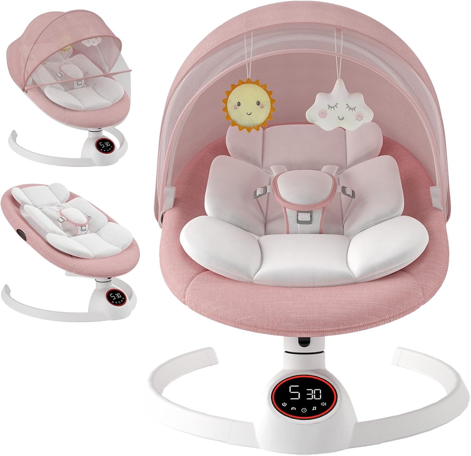 Electric Baby Swing Chair Bluetooth bouncer 5-speed 🎧