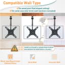 Thumbnail 5 de ELIVED EV3030 flip-down ceiling TV mount 14–42 inch 📺