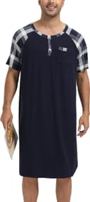 Thumbnail 3 de Enjoyoself Men’s Cotton Nightshirt breathable loungewear 👕