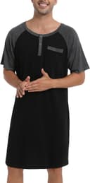 Thumbnail 5 de Enjoyoself Men’s Cotton Nightshirt breathable loungewear 👕