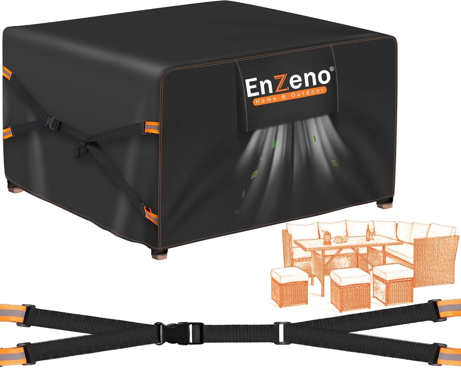 Enzeno New Upgrade 250x250x90cm waterproof patio cover 🪑