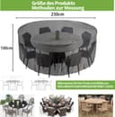 Thumbnail 5 de Enzeno Round Patio Set Cover 230x100 cm 🪑