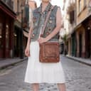 Thumbnail 5 de EVEOUT Faux Leather Crossbody Bag with Wide Strap 👜