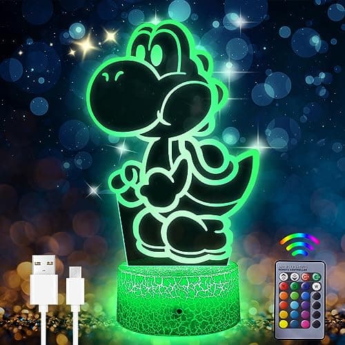 Eygerur Yoshi 16‑colour 3D night light for kids 🛋️