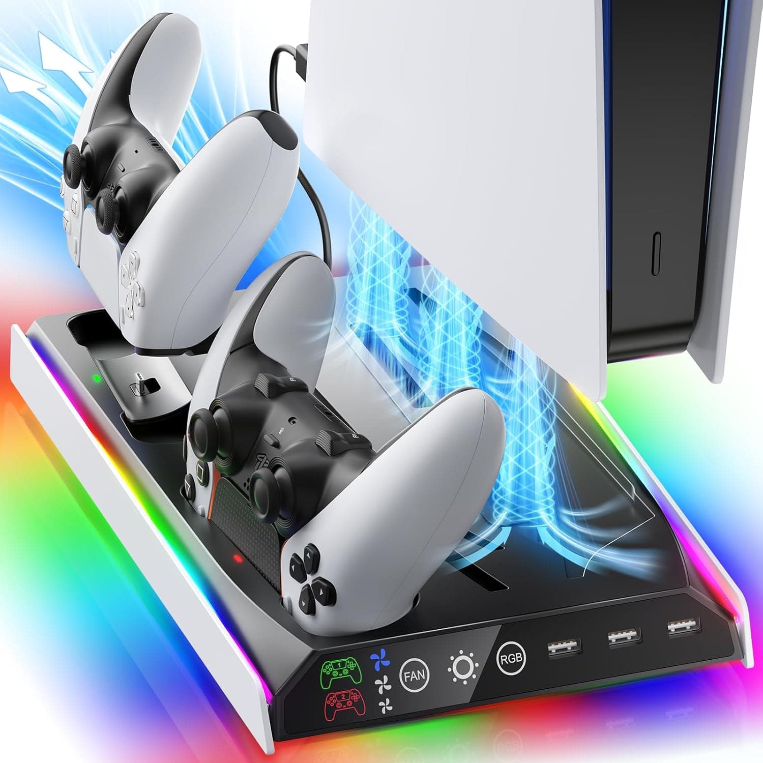 Fenolical PS5 Stand with adjustable fan and RGB 🎮