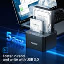 Thumbnail 1 de FIDECO Hard Drive Docking Station dual‑bay, USB 3.0 💻