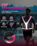Thumbnail 3 de Fitense LED Reflective Vest Running Gear - 5 Lights Colors High Visibility Reflective Running Gear Rechargeable Light Up Running Vest for Walking Running Cycling, Adjustable for Men Women Kid
Fitense LED Reflective Vest Running Gear - 5 Lights C…