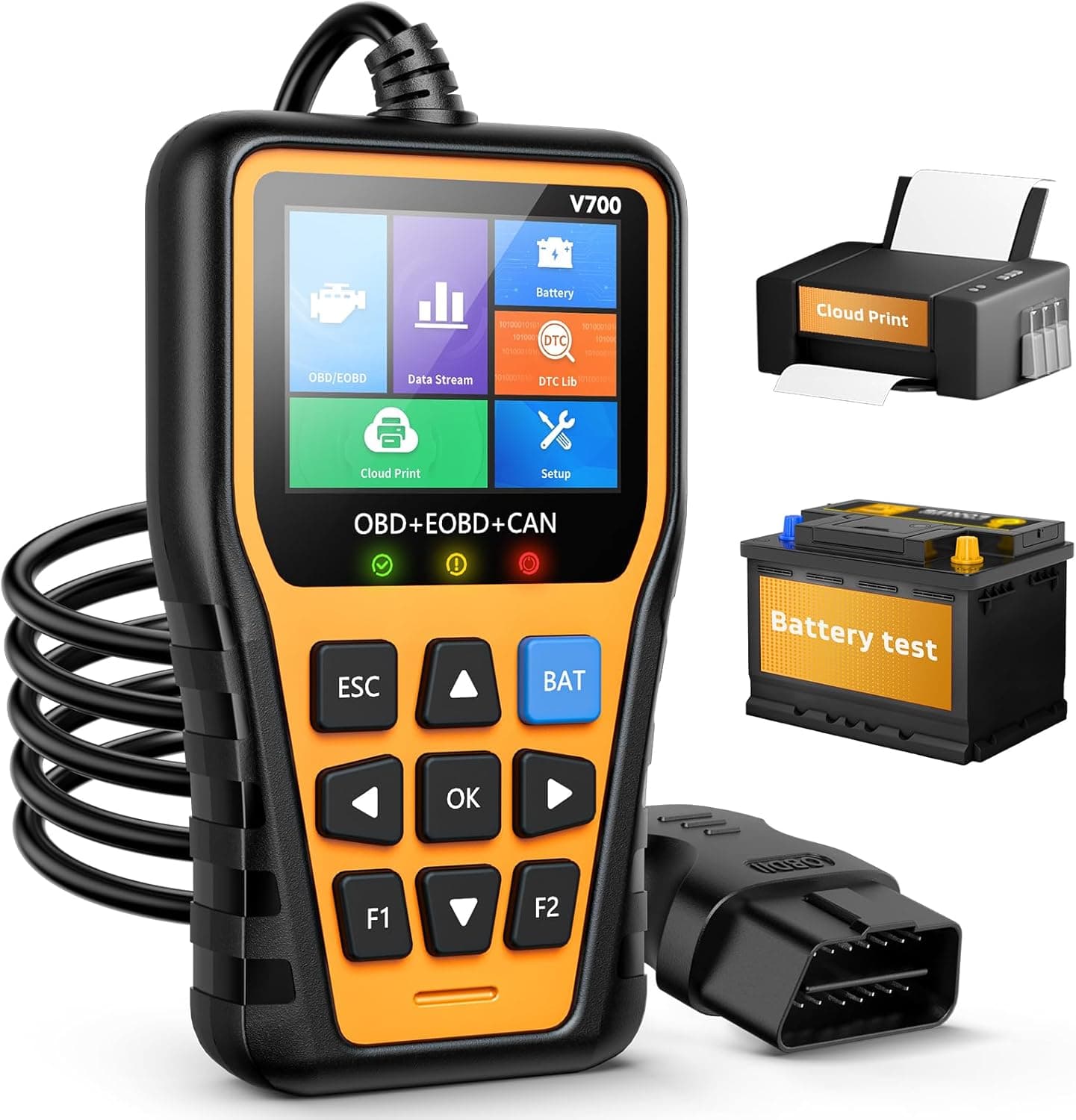 Fixd OBD2 Scanner Car Diagnostic Tool with Battery Tester 🚗