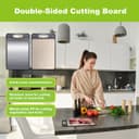 Thumbnail 1 de Fiyon Double Sided Cutting Board — Stainless Steel 🍽️