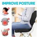 Thumbnail 4 de FORTEM Office Chair Cushion Memory Foam lumbar support pillow 🎧
