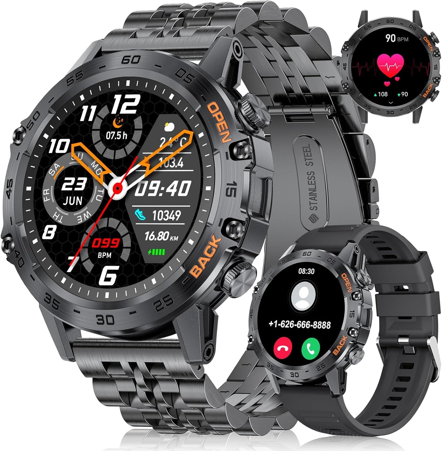 FOXBOX Smart Watch 1.39" Military, 400 mAh ⌚