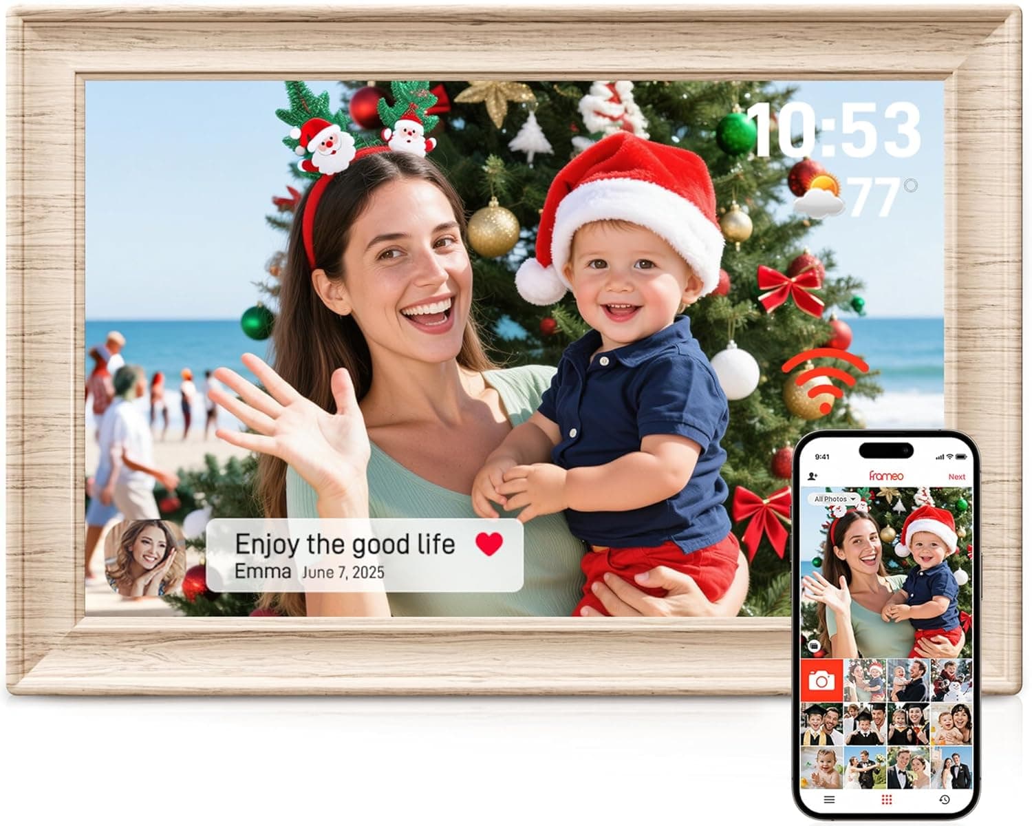 Frameo 10.1" WiFi digital photo frame 32GB 📷