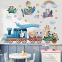 Thumbnail 1 de FUFUQUARE Cartoon Animal Train Wall Stickers 🚼