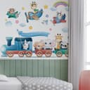 Thumbnail 2 de FUFUQUARE Cartoon Animal Train Wall Stickers 🚼