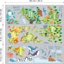 Thumbnail 4 de FUFUQUARE Colorful Animal World Map kids wall stickers 🖼️